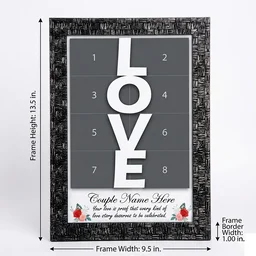 Itsmyway Gift Collage 8 Pic Love Theme Photo Frame - 8x12 in.