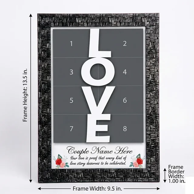Itsmyway Gift Collage 8 Pic Love Theme Photo Frame - 8x12 in.