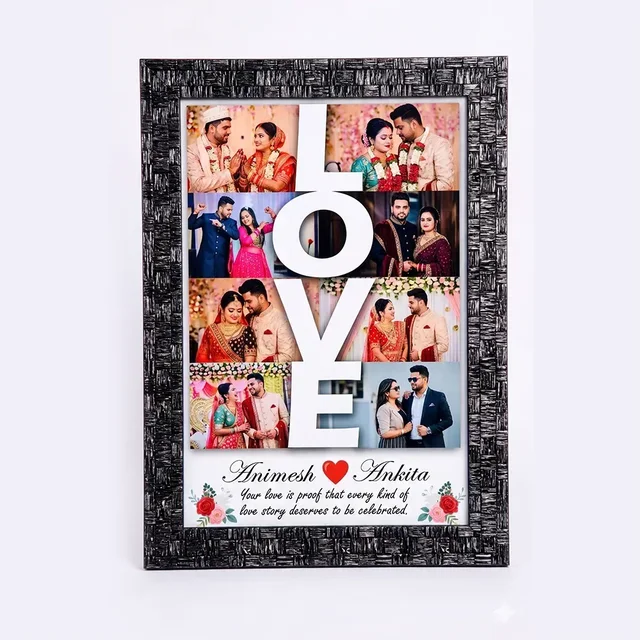 Itsmyway Gift Collage 8 Pic Love Theme Photo Frame - 8x12 in.