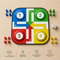 Itsmyway Gift Personalized Photo Ludo Board Game – 5mm Thick Foam Board, Custom Picture Board Game with Pawns & Dice