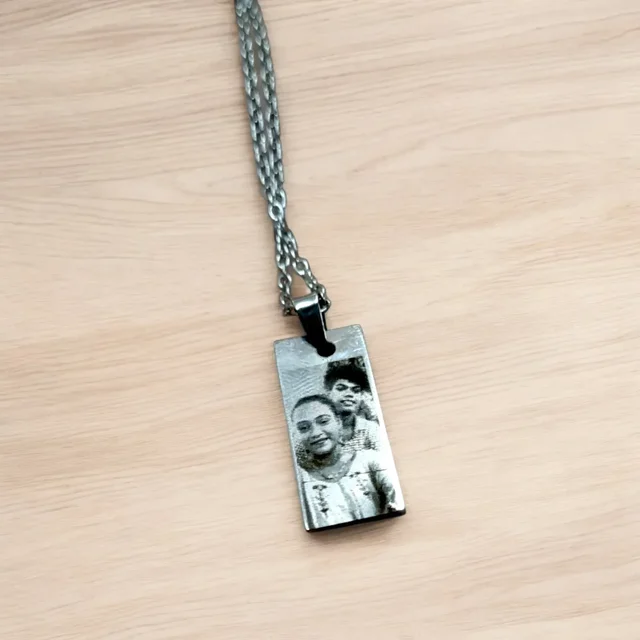 Itsmyway Gift Customised Photo Pendant | Sketch Engrave on Stainless Steel Plate