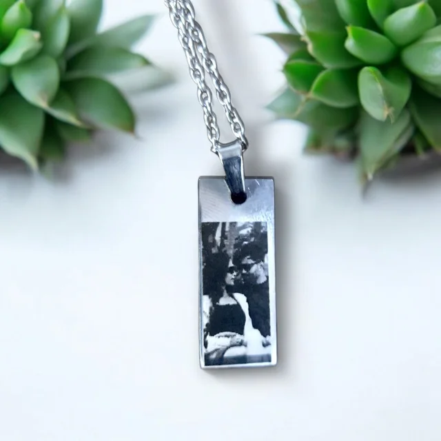 Itsmyway Gift Customised Photo Pendant | Sketch Engrave on Stainless Steel Plate