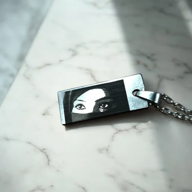 Itsmyway Gift Customised Photo Pendant | Sketch Engrave on Stainless Steel Plate