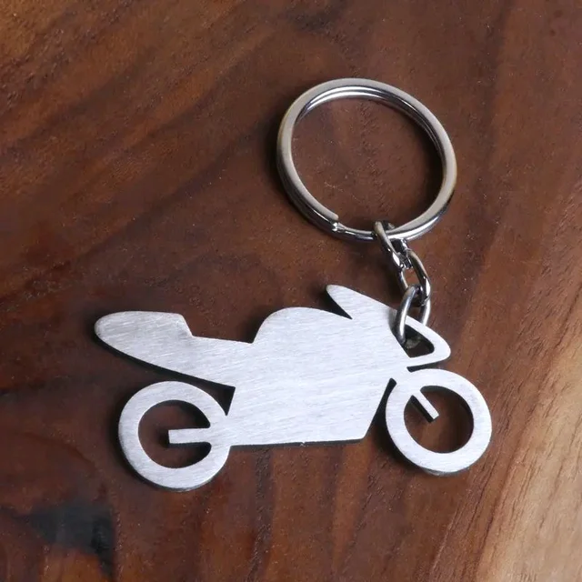 Itsmyway Gift Bike Customised Keychain - Silver Colour - Personalise Name & Vehcle Number Laser Engraved