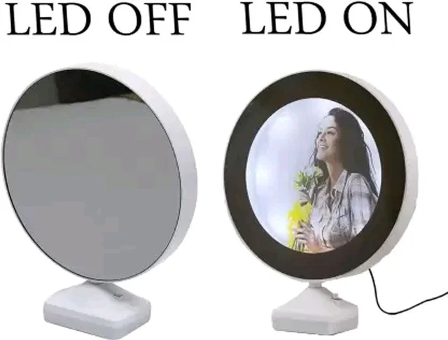 Magic Mirror Round Led Photo Frame