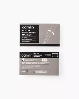 Camlin Permanent Marker 10pcs - Black
