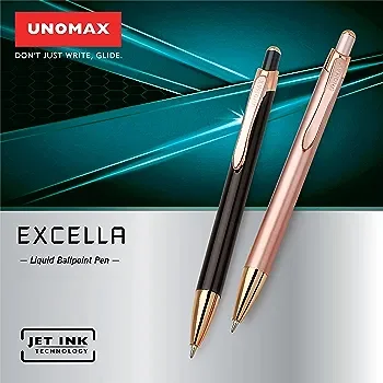 Unomax Excella Ball Pen | Fancy Pen| Gift Pen| Gift For Men - Ebony Black