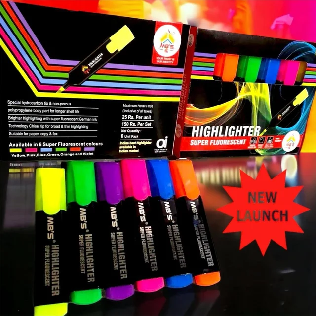Highlighter Set Of 6 Colours