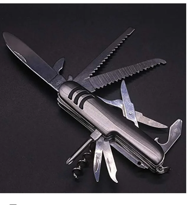 Multifunction Swiss Knife Folding Outdoor Hunting Knife Army Pocket Travel Camping Kit Stainless