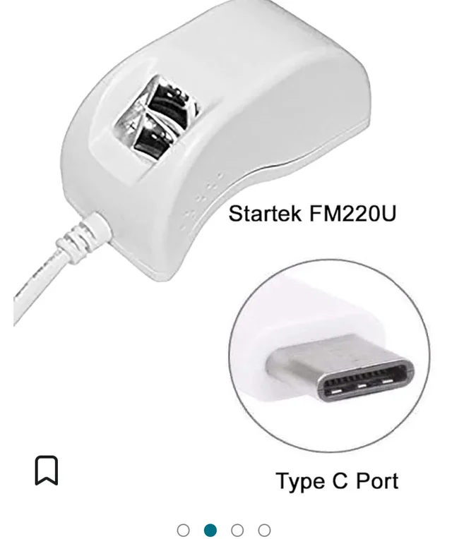 STARTEK FM220U USB Type C Interface Registered Device with one Year Free RD Service UIDAI & STQC Certified