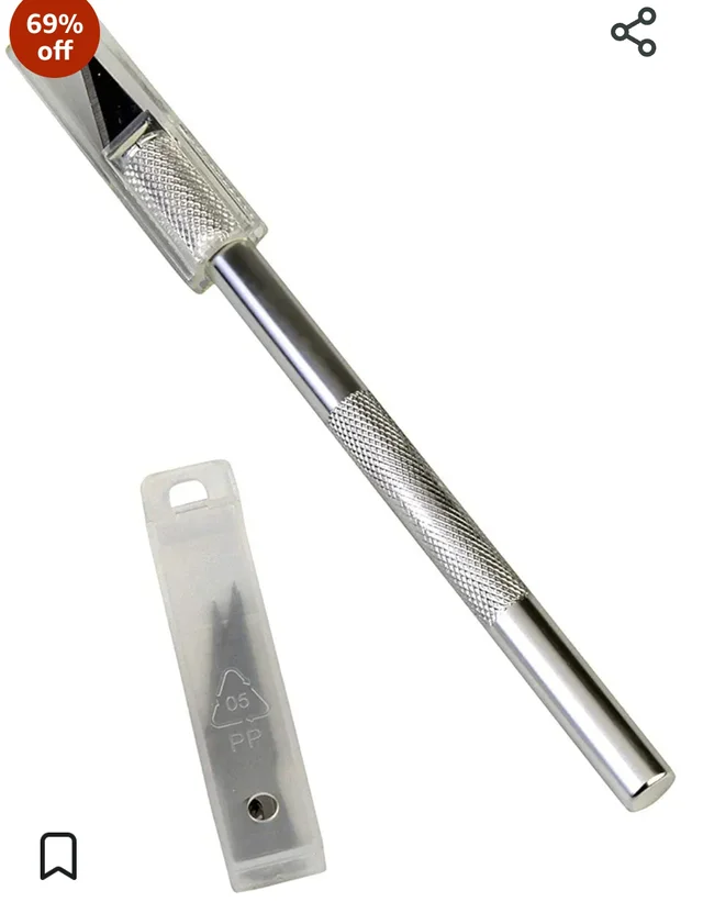 Mcare Detail Pen Knife with 5 Interchangeable Blades. Sharp Pen Cutter for crafts, arts, cutting & Precision Work