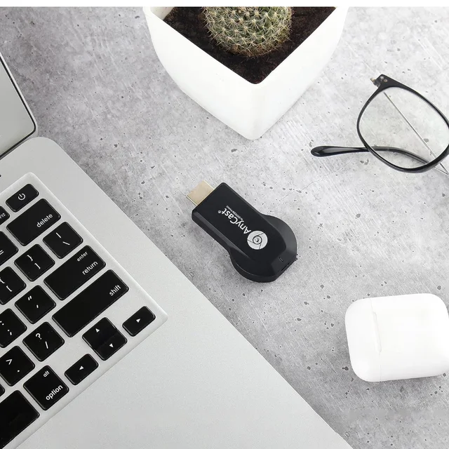 Anycast Wireless WiFi 1080P HDMI Display TV Dongle Receiver Black - Black