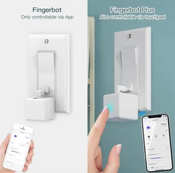 AUSLESE® Auslese® Smart Button Pusher No Wiring Switch Bot Touch Control Work with Smart Life App Compatible with Alexa, Google Home & Timer Control (Fingerbot) - White