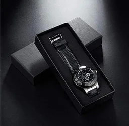 Luvy USB Cigarette Lighter Watch Rechargeable flameless Windproof Unique Designer Wristwatch .2 in 1 Watch Lighter for Cigarette Stylish (Black)59%off