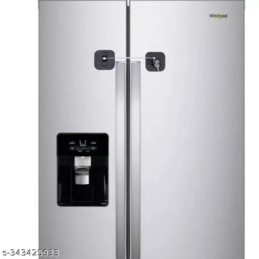 Refrigerator Lock,Fridge Lock with Keys,Freezer Lock and Refrigerator Lock for Child Proof(Fridge Lock-Black 1Pack)