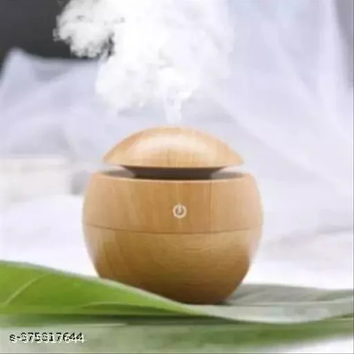 Sk Creations Mini Portable Wood Aromatherapy Humidifier Office Desktop Home Travel Water Spray Mist Humidifier