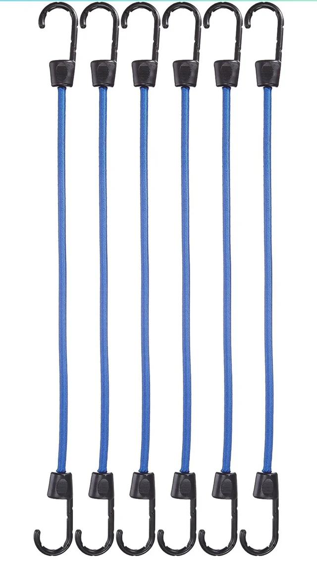 amazon basics Td090123 Bungee Cords | 15.7 Inches, 6-Pack