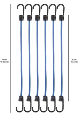 amazon basics Td090123 Bungee Cords | 15.7 Inches, 6-Pack