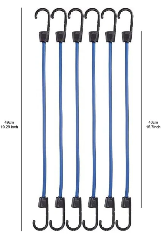 amazon basics Td090123 Bungee Cords | 15.7 Inches, 6-Pack