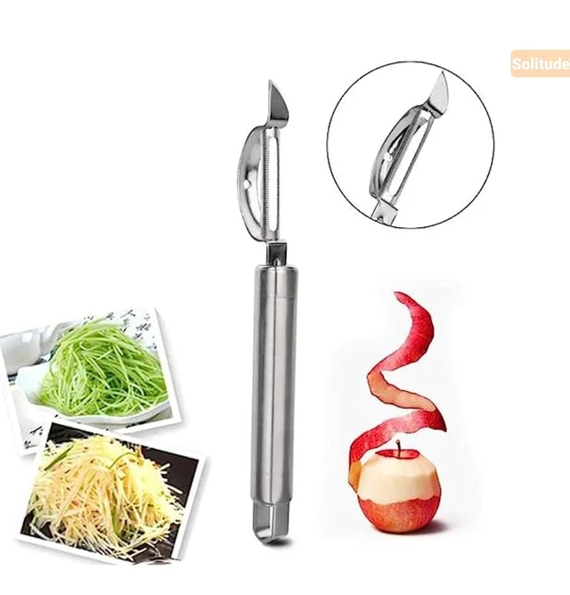 Solitude PCENF5311 (Set of 3) Stainless Steel Vegetable Peeler Set Includes Apple Corer, Straight Julienne Peeler, Veggie Cutter & Slicer60%off