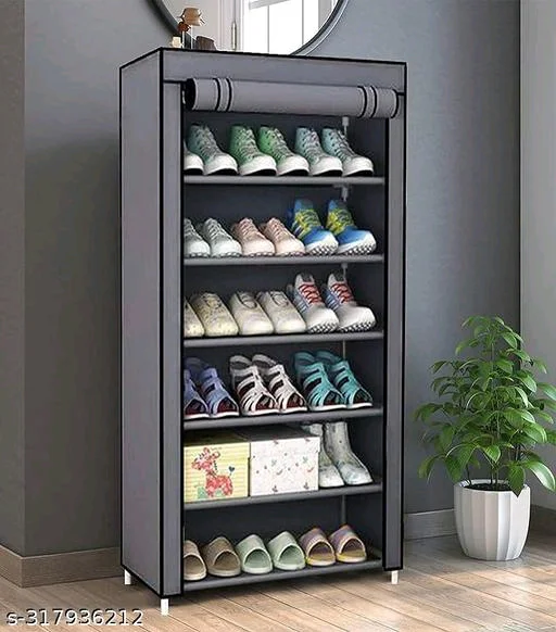 Checkout this latest Collapsible Shoe RacksProduct  PCENF5351Name: *PLASTIC PIPE SHOE RACK 6 LAYER GREY*Material: PlasticType: Collapsible Shoe StandNo. of Compartments: More than 5Size: 6 ShelvesNet Quantity (N): 1Country of Origin: IndiaEasy Returns Available In Case Of Any Issue*Proof of Safe Delivery! Click to know on Safety Standards of Delivery Partners- https://ltl.sh/y_nZrA