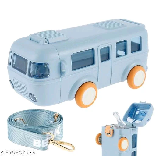 KRIYA KIDS BUS PCENF5383 WATER BOTTLE | TOY BUSName: KRIYA KIDS BUS WATER BOTTLE | TOY BUSMaterial: PlasticType: Water BottleRecommended Age: 3 - 4 yearsNet Quantity (N): 1School Bus Design: The bottle should resemble the shape or color scheme of a school bus, making it visually appealing and easily identifiable. Durable Material: Construct the bottle using durable, 