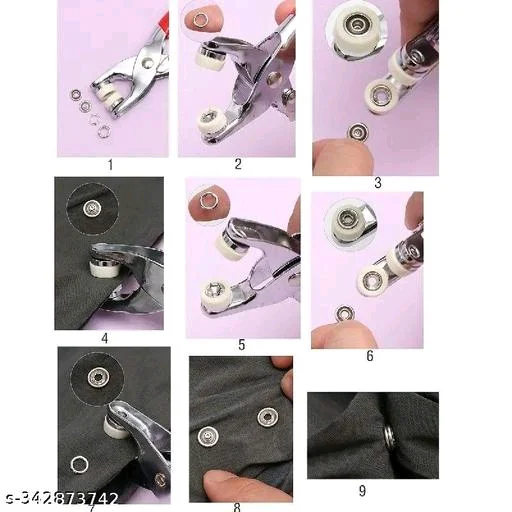200PC Silver Button Thickened Snap Fasteners Kit Metal Copper Five Claw Buckle Set with Hand Pressure Pliers Tool DIY Sewing Buttons Set for Clothing Sewing (RED) (Pack of 1)Name: 200PC Silver Button Thickened Snap Fasteners Kit Metal Copper Five Claw Buckle Set with Hand Pressure Pliers Tool DIY Sewing Buttons Set for Clothing Sewing (RED) PCENF5388