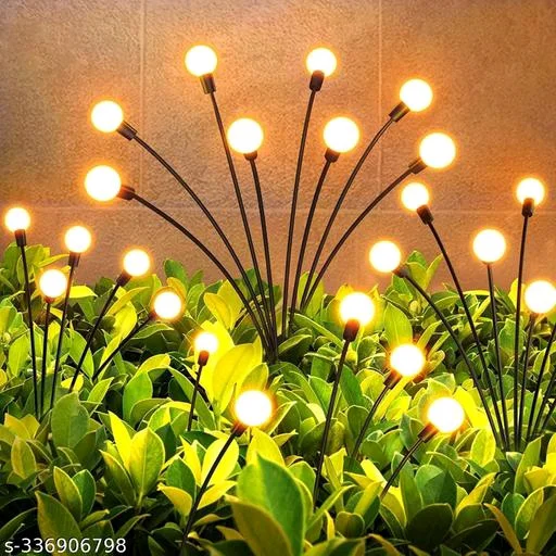 PARISHABH Pack of 1 (Yellow Color) 8 LED Solar Garden Lights  Garden Decoration Light Fountain Light | 8 LED | with Flash Mode | Starburst Swaying Solar Garden Light, Warm Garden Light | Outdoor Decoration | Waterproof | Path Lights Color Changing RGBName: PARISHABH Pack of 1 (Yellow Color) 8 LED Solar Garden Lights  Garden Decoration Light Fountain Light | 8 LED | PCENF5389