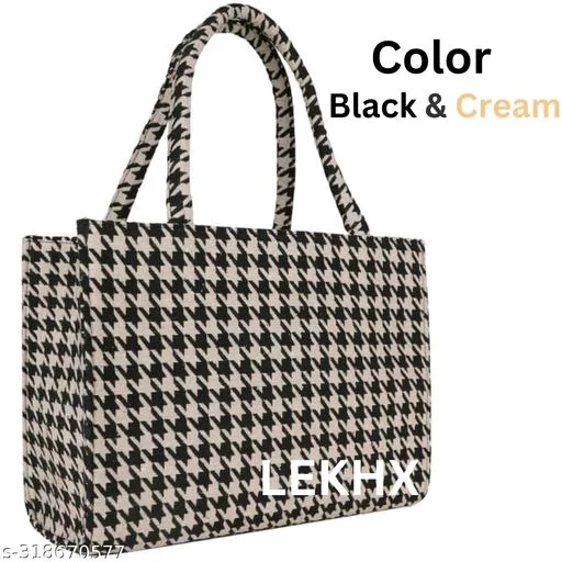 Latest women's PCENF5402 big jute totebag handbag for womenName: Latest women's big jute totebag handbag for womenColor: MulticolorMaterial: CanvasNet Quantity (N): 1No. Of Compartments: 1Occasion: CasualPattern: TexturedType: Tote & HoboWomen's Tote BagsMaterial : PUNo. of Compartments : 1Pattern : SolidNet Quantity (N) : 10Sizes : Free Size (Length Size: