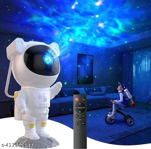 SpaceAge PCENF5421 Projector Galaxy Night Light, Astronaut Space Projector, LED Lamp with Timer and Remote, Kids Room Decor Aesthetic, Gifts for Boys and Girls, Birthdays.Name: SpaceAge Projector Galaxy Night Light, Astronaut Space Projector, LED Lamp with Timer and Remote, Kids Room Decor Aesthetic, Gifts for Boys and Girls, Birthdays.Colour: WhiteFeature