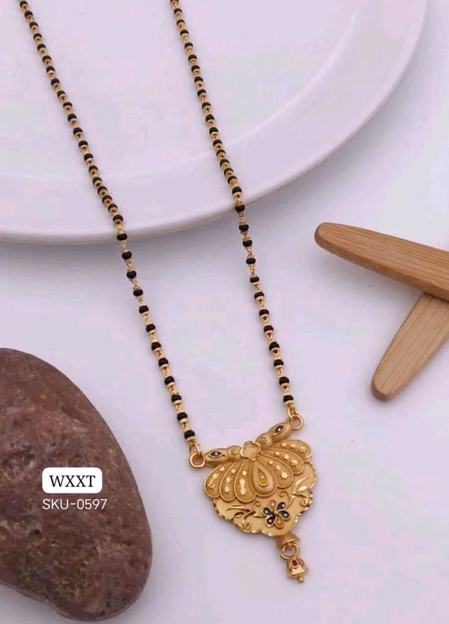 Kanaf π« KANAF Fancy 1 Gram Forming MS Chakri Kiriya Mangalsutra | Brass Direct Forming Gold Plated | Daily Wear | Size: 18β