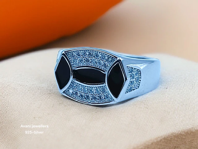 Avani Jewellers Silver Gents Fancy Rings - 6.22, 18