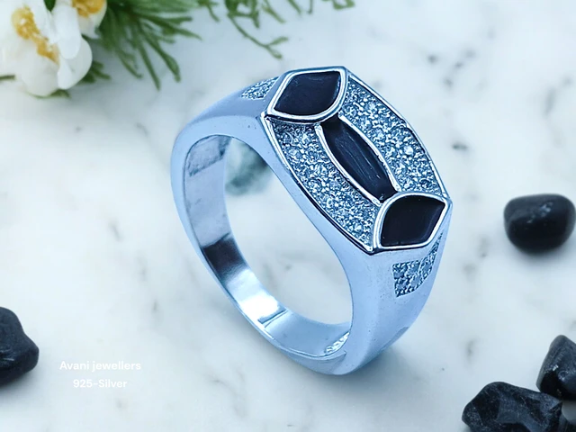 Avani Jewellers Silver Gents Fancy Rings - 6.22, 18