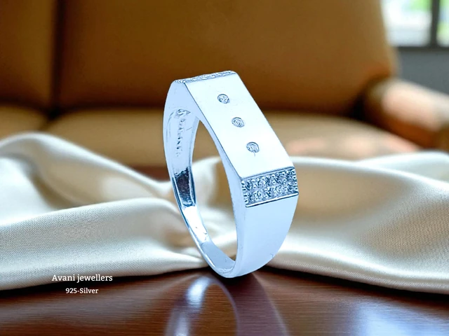 Avani Jewellers Silver Gents Fancy Rings - 3.16, 25