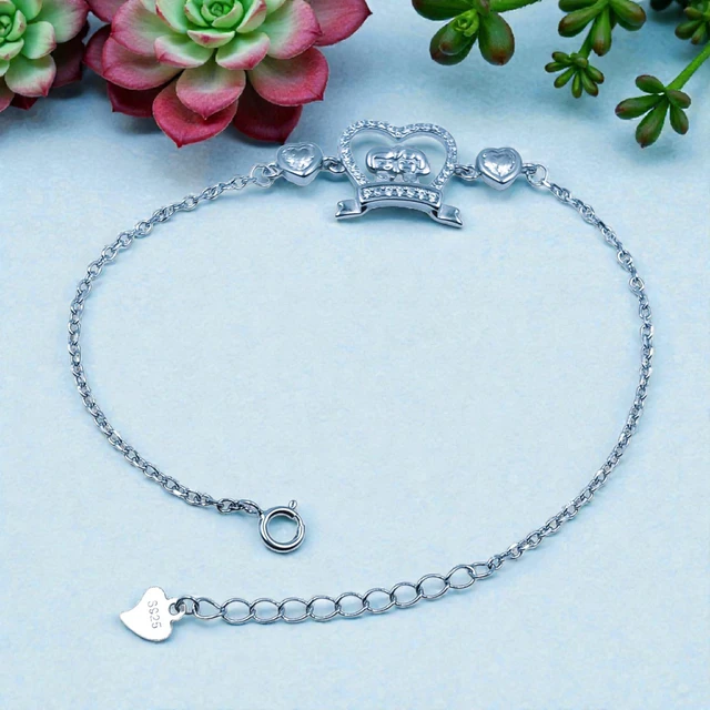 Avani Jewellers Silver Ladies Fancy Bracelet - 3.04, Adjustable