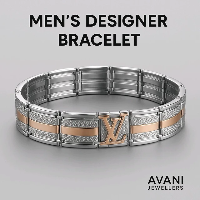 Avani Jewellers Silver Gents Bracelet - 31.11, 8.2 Inch