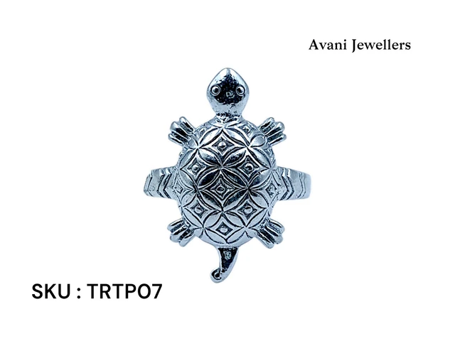 Avani Jewellers Silver Tortoise Plain Ring - 2.73, 13