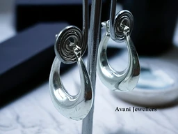 Avani Jewellers Silver Antique Plain Earrings - 4.57
