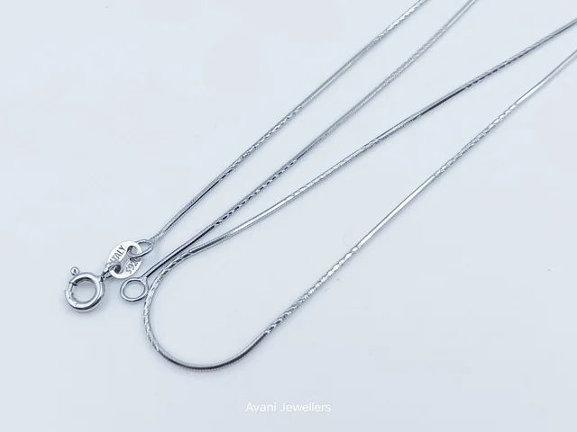 Avani Jewellers Silver Italian Chain - 2.08, 20-Inch