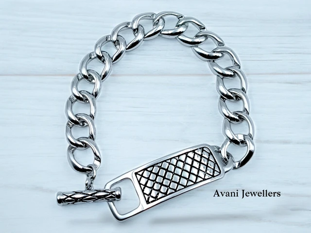 Avani Jewellers Silver Gents Bracelet - 40.43, 8.5 Inch