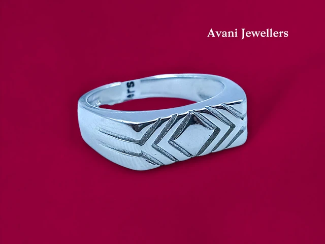 Avani Jewellers Silver Gents Plain Ring - 2.4, 18