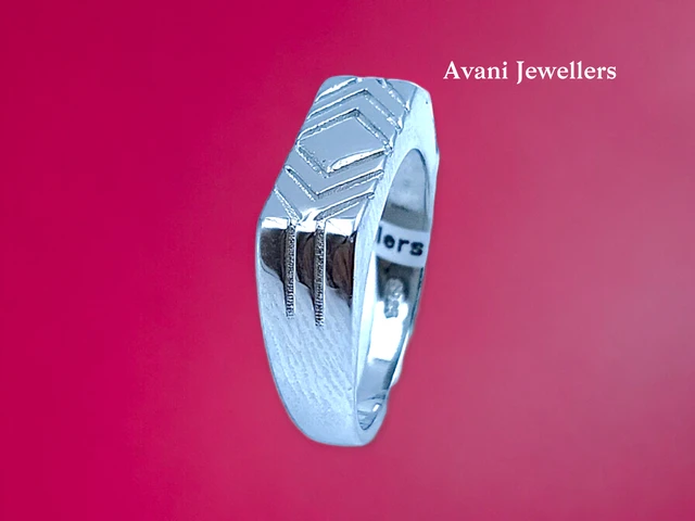 Avani Jewellers Silver Gents Plain Ring - 2.4, 18