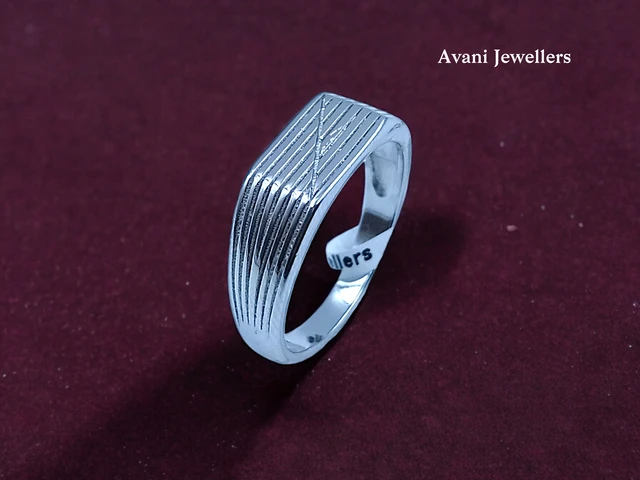 Avani Jewellers Silver Gents Plain Ring - 4.67, 25