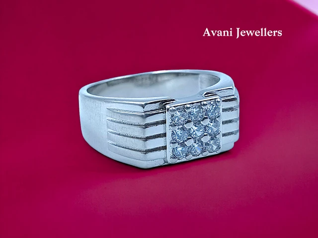 Avani Jewellers Silver Gents Fancy Rings - 6.95, 26