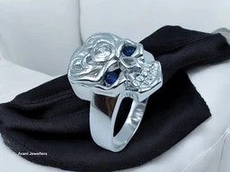 Avani Jewellers Silver Gents Fancy Rings - 7.35, Shocking Pink