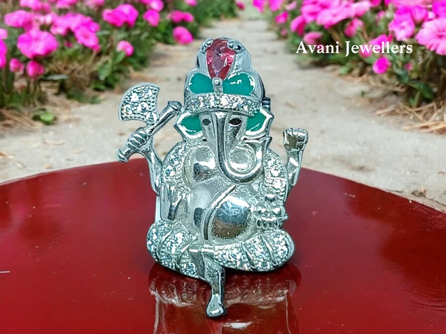 Avani Jewellers Silver God Pendant - 5.47