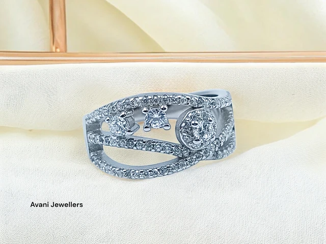 Avani Jewellers Silver Ladies Fancy Ring - 4.02, 9