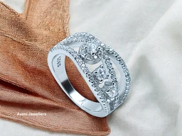 Avani Jewellers Silver Ladies Fancy Ring - 4.02, 9