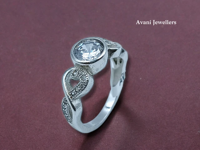 Avani Jewellers Silver Ladies Fancy Ring - 3.08, 10