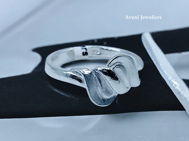 Avani Jewellers Silver Ladies Plain Ring - 2.28, 13